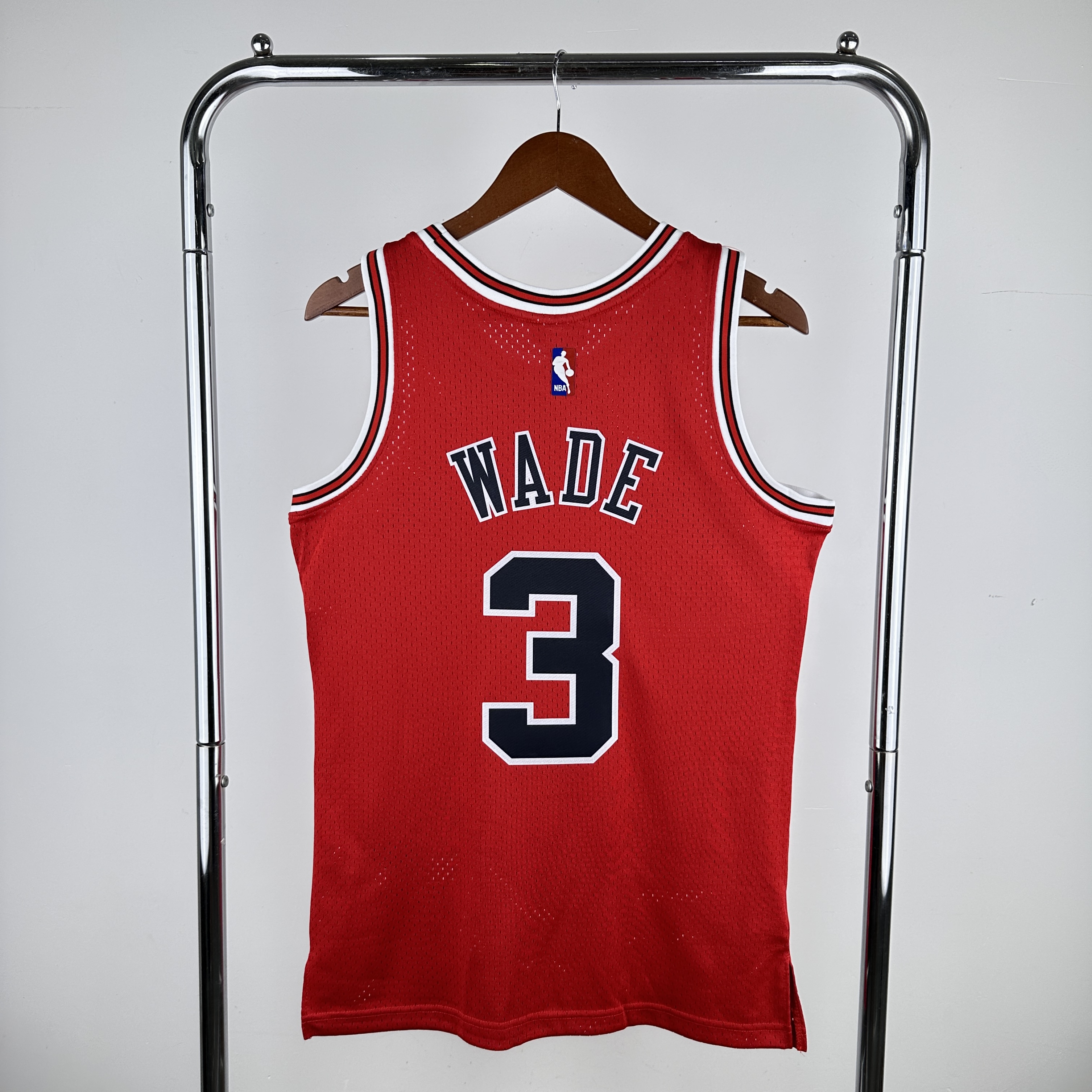 Men Chicago Bulls #3 Wade Red Throwback 2024 NBA Jersey